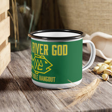 Load image into Gallery viewer, I&#39;m A River God Enamel Camp Cup
